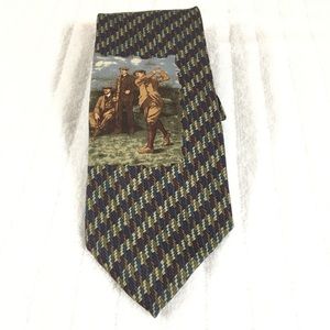 Vintage Van Heusen Golfers Tie 61 Long Silk Italy